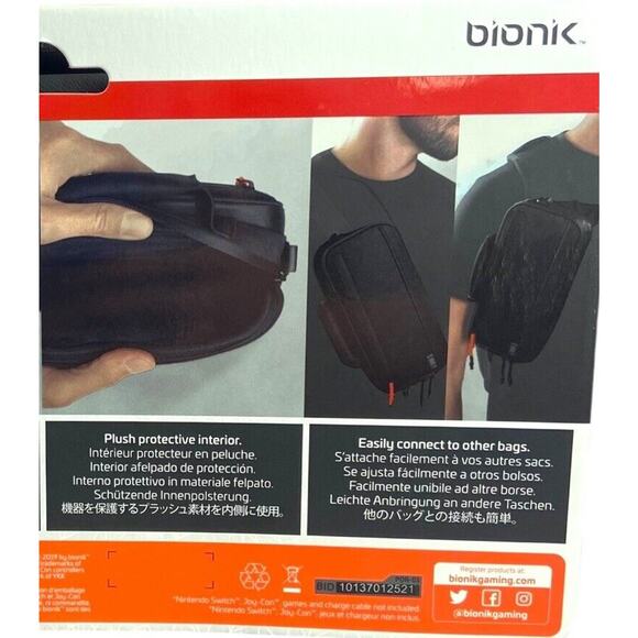 BIONIK Black Nintendo Switch Lite COMMUTER LITE Protective Tactical Bag New - Picture 6 of 14